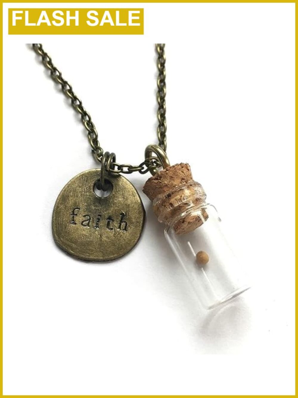 Mustard Seed Faith Necklace Christian Gift Bible Verse Pendant